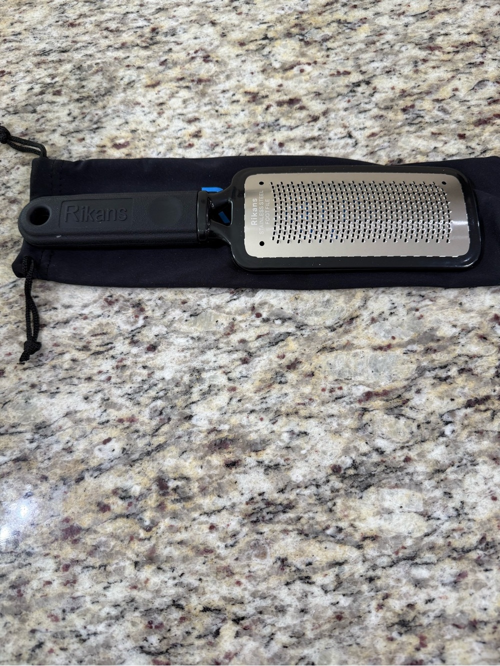 Rikans Stainless Steel Foot File Callus Remover Pedicure Tool With Storage Pouch